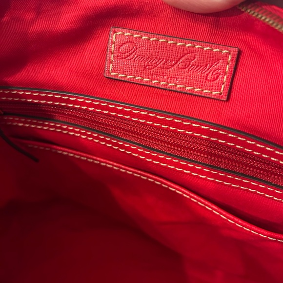 Dooney & Bourke Vibrant Red Saffiano Leather Hobo Bag - Picture 6 of 10